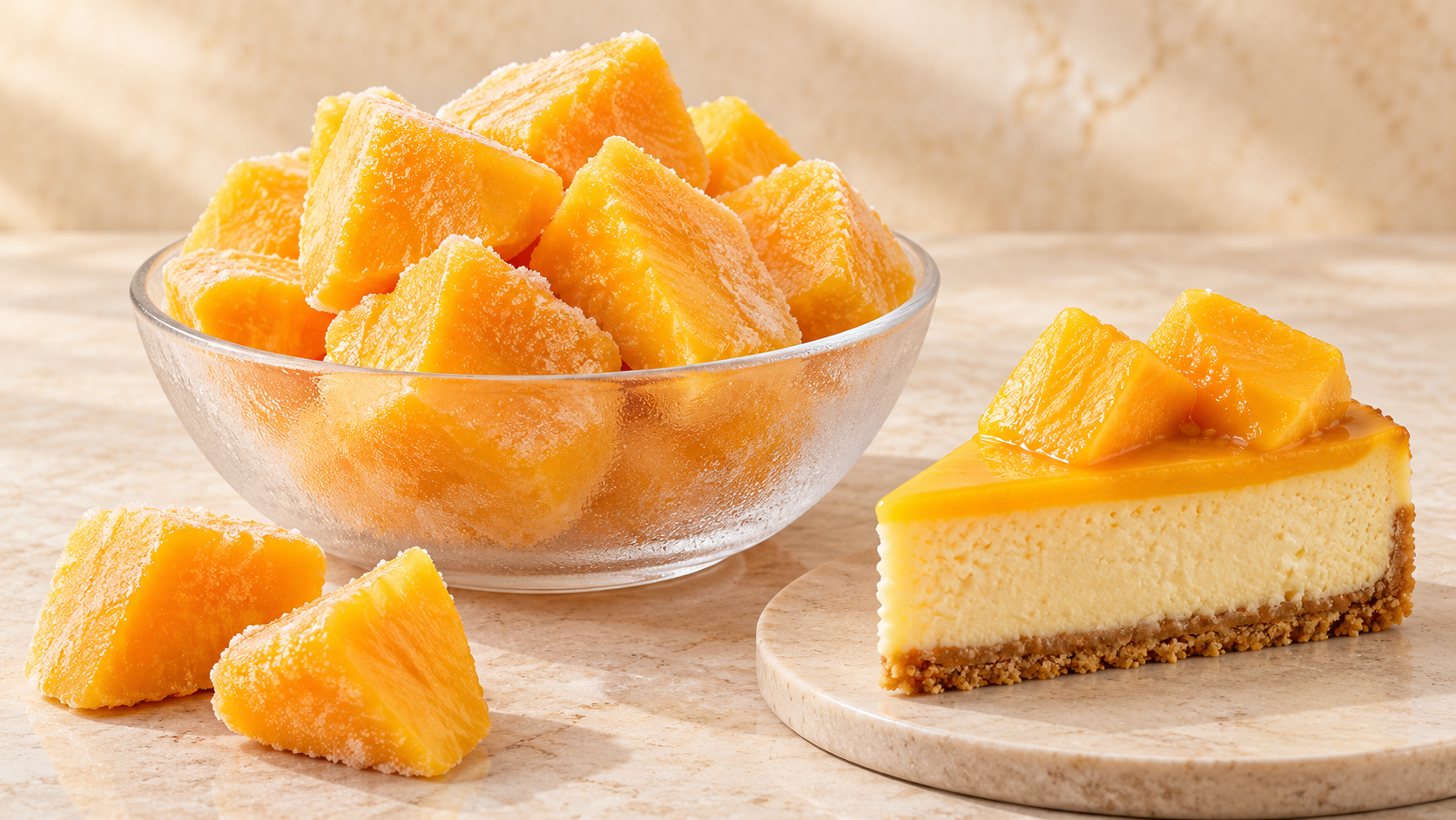 Celebre Frozen Fruits Mango Chuncks for commercial food production